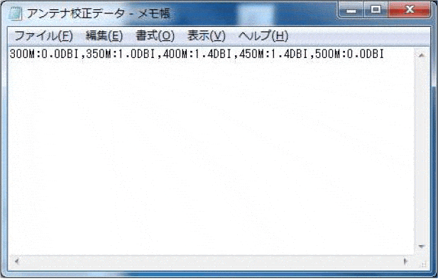 Photo:Text file (calibration data)